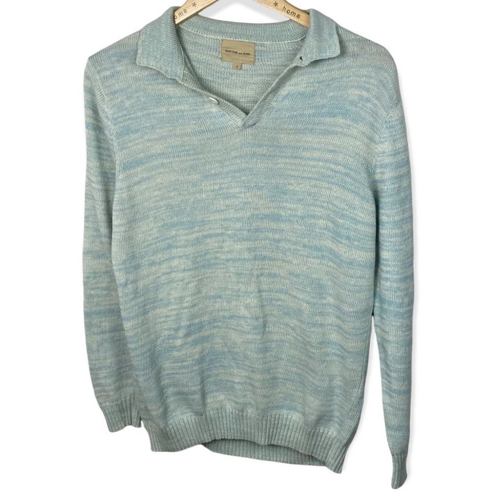 Urban Outfitters Martin Juan Cotton Heathered Teal Green Sweater Size Medium